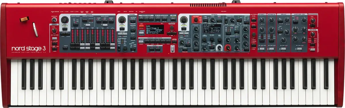 Nord Stage 3 HP76 multi-function keyboard, front