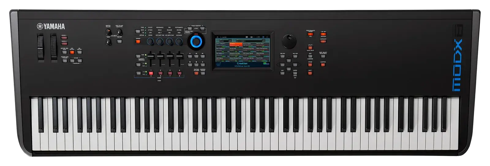 Yamaha MODX8 multi-function keyboard, front