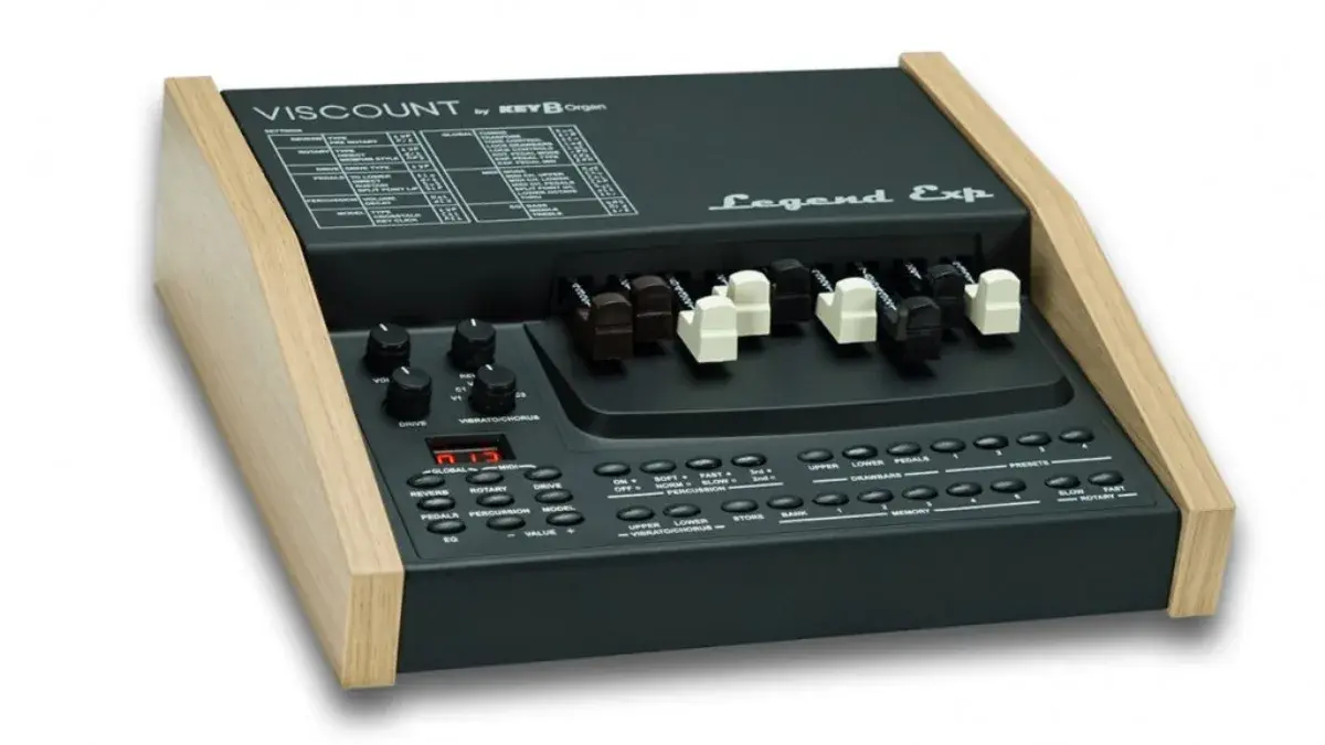 Viscount Legend Exp drawbar organ, front