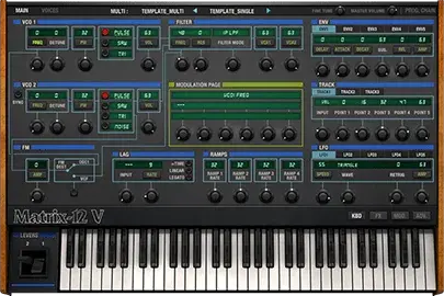Arturia Matrix-12 V2 software synthesizer, front