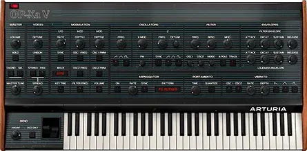 Arturia OP-Xa V software synthesizer, front