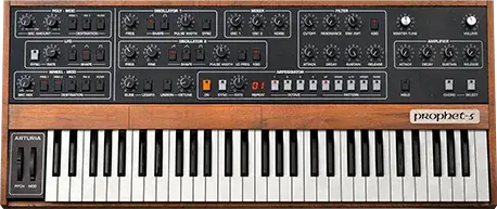 Arturia Prophet-5 V software synthesizer, front