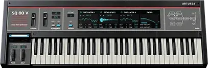 Arturia SQ80 V software synthesizer, front