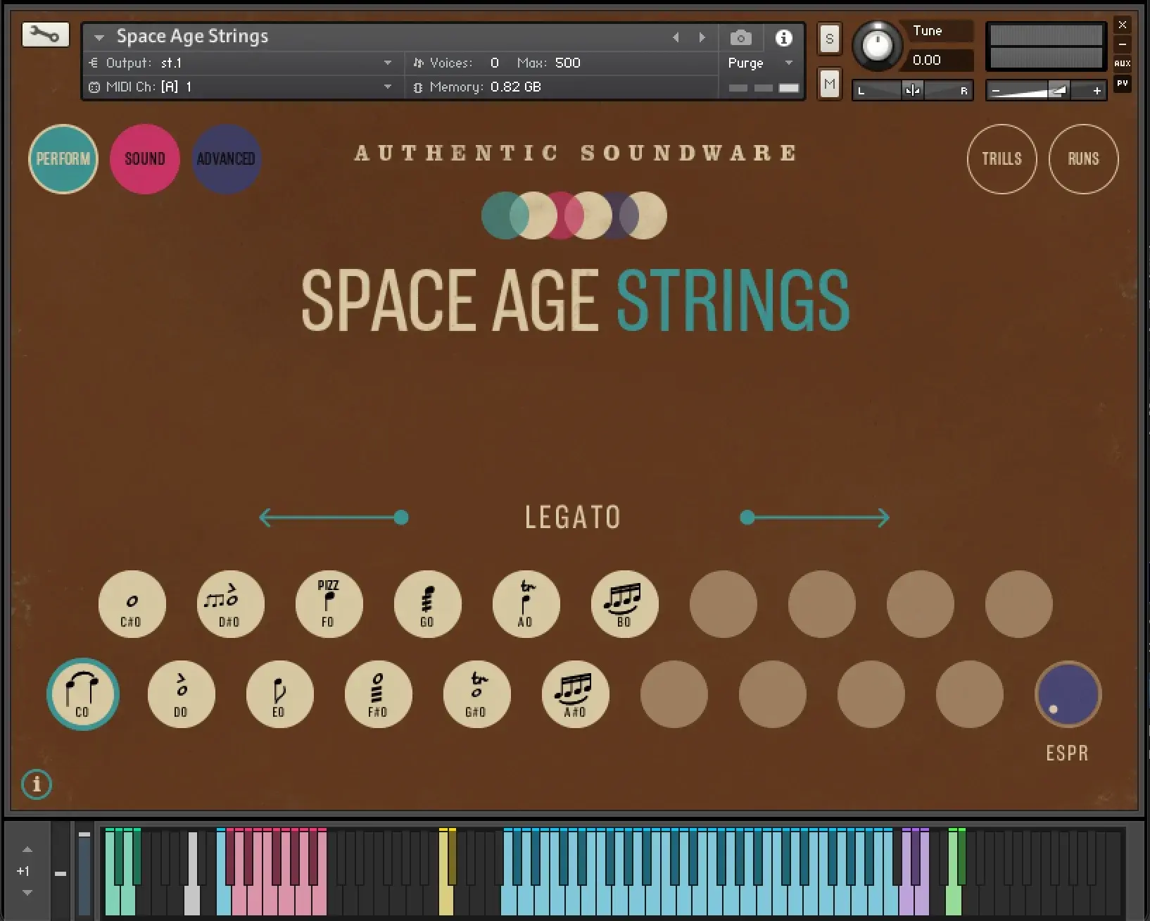 Authentic Soundware Space Age Strings software synthesizer