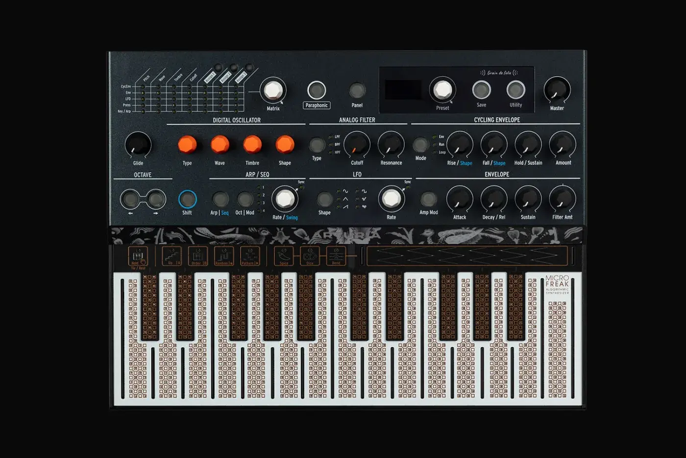 Arturia MicroFreak synthesizer, front