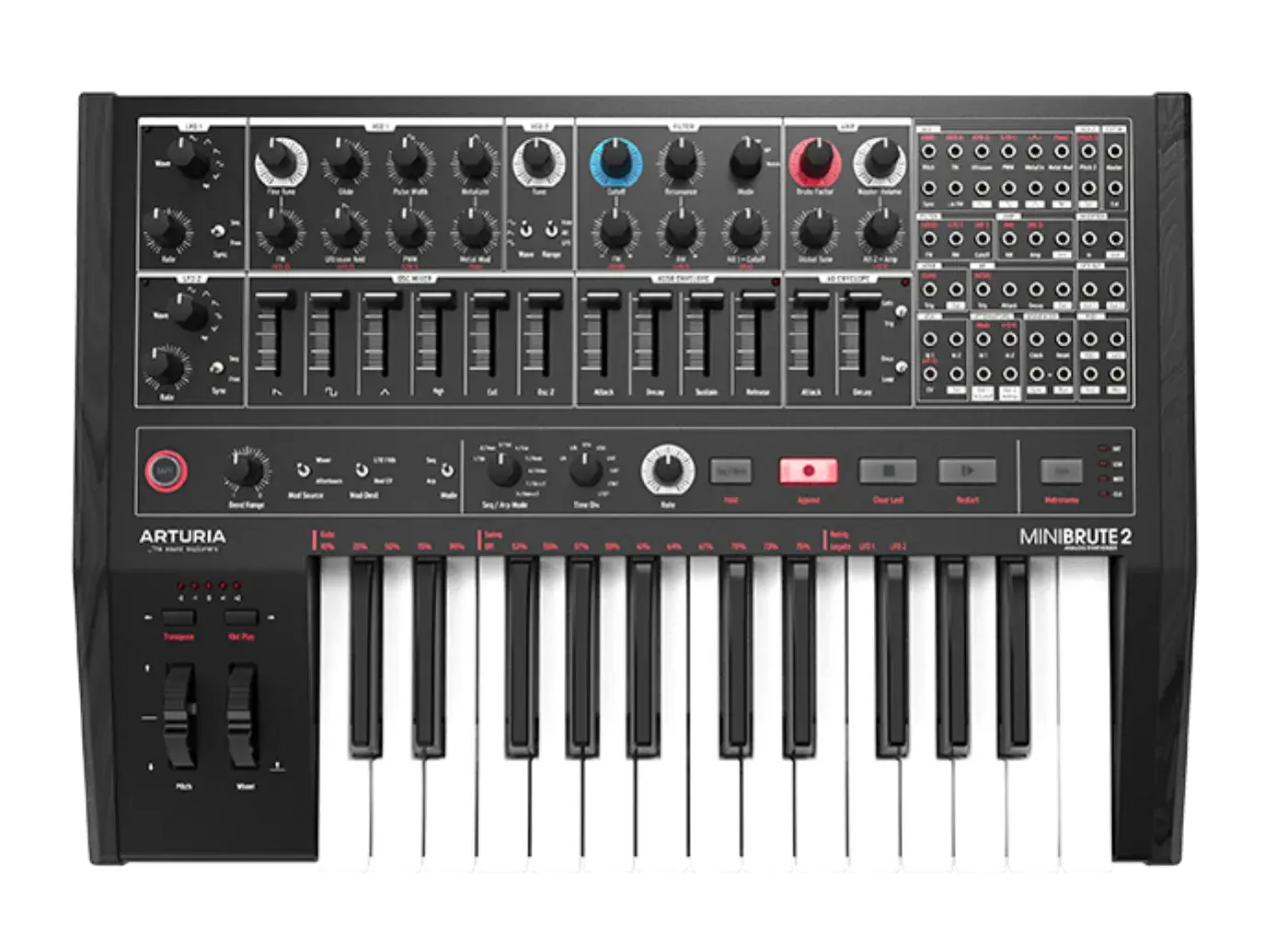 Arturia MiniBrute 2 synthesizer, front