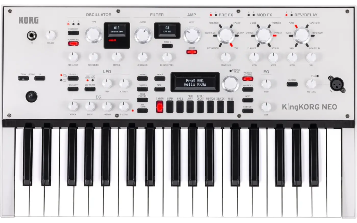 Korg KingKORG NEO synthesizer, front