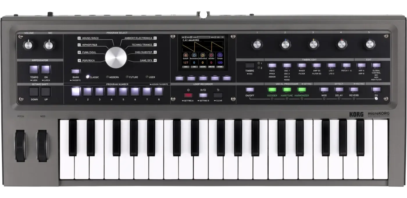 Korg microKORG 2 synthesizer, front