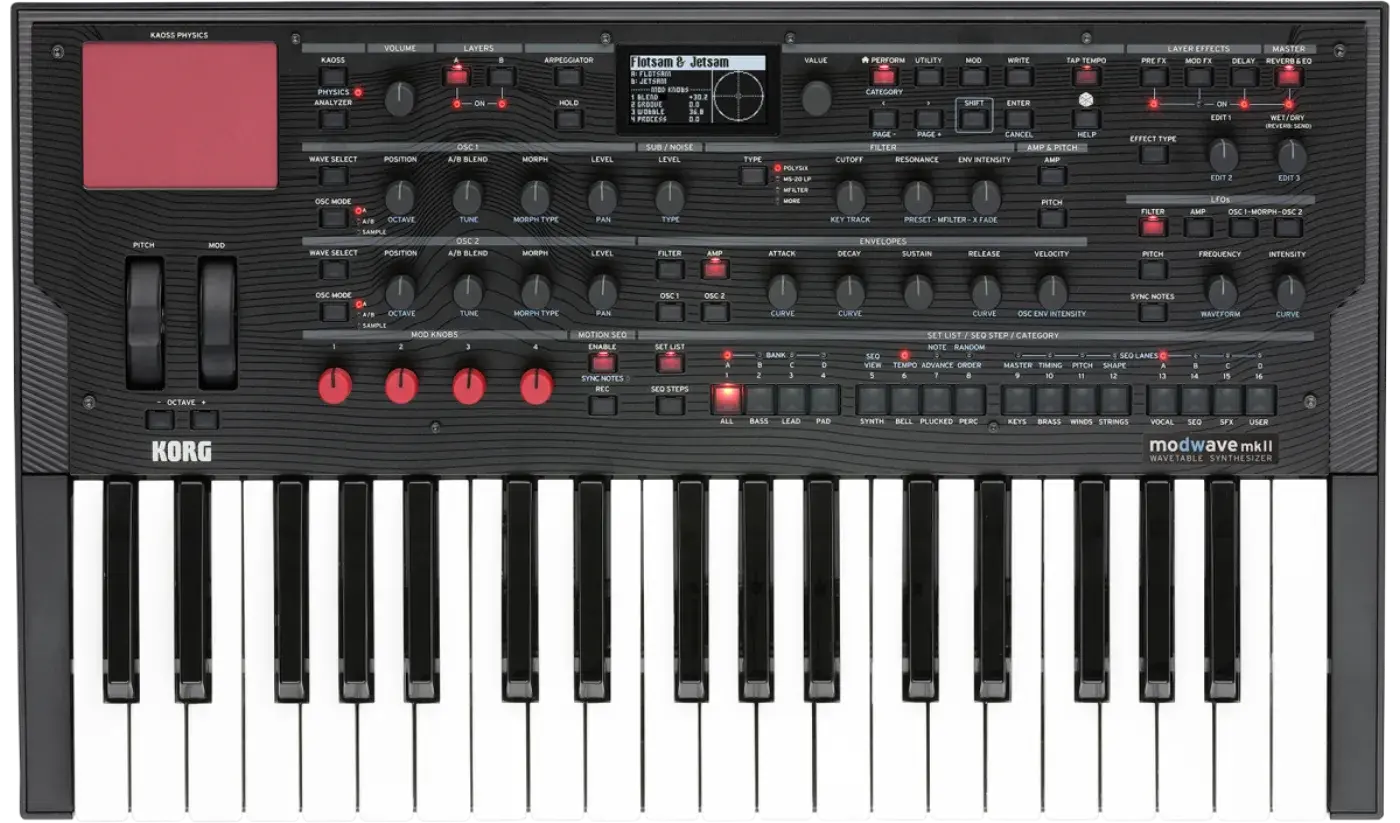 Korg modwave mk II synthesizer, front