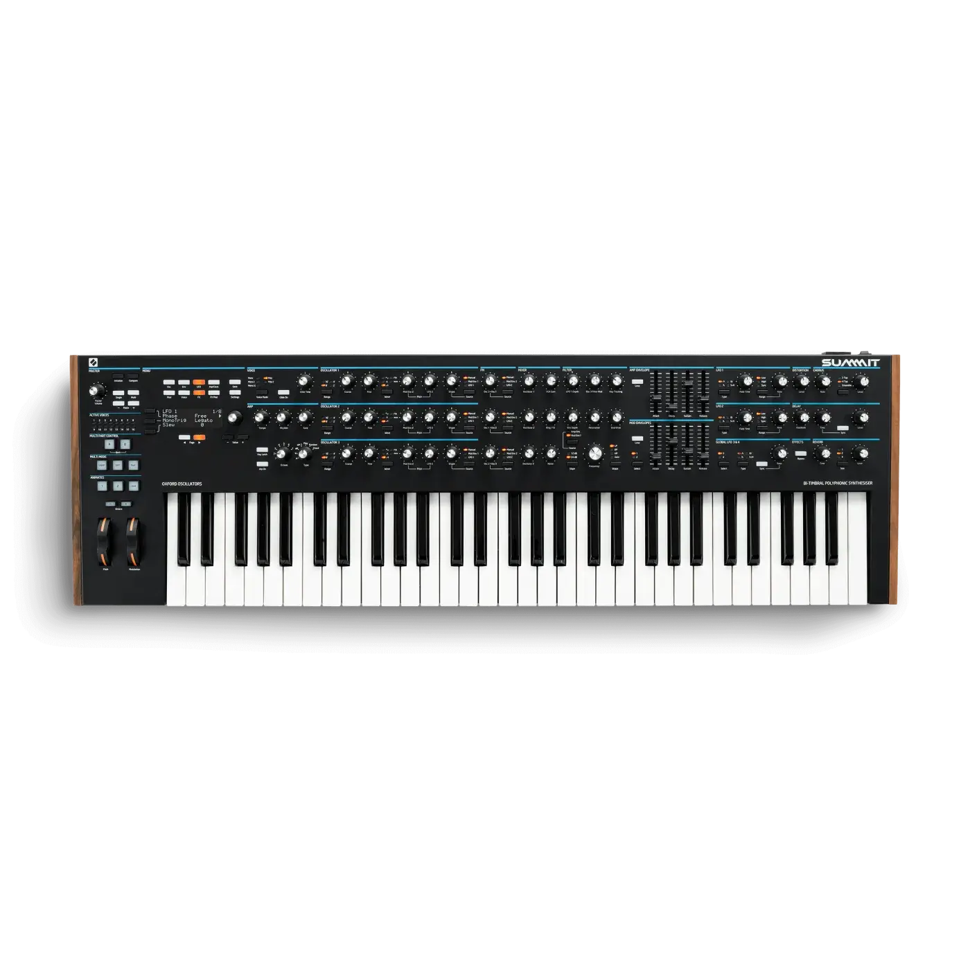 Novation Summit synthesizer, front