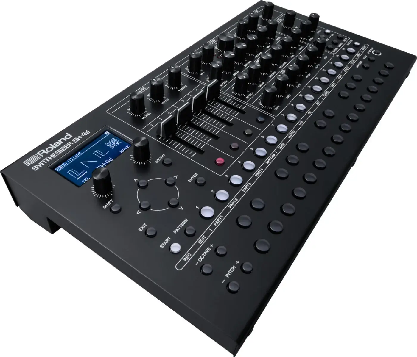 Roland SH-4d synthesizer, front